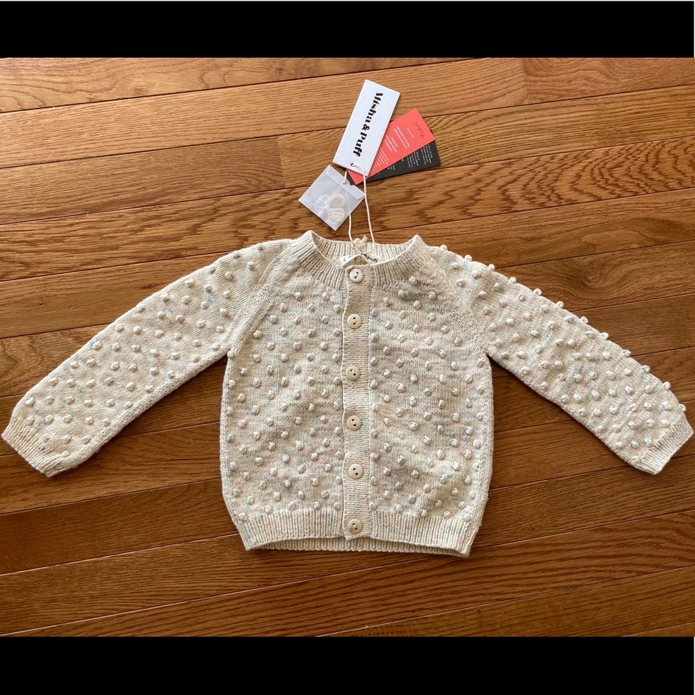 Misha puff summer confetti 2/3 popcorn cardigan